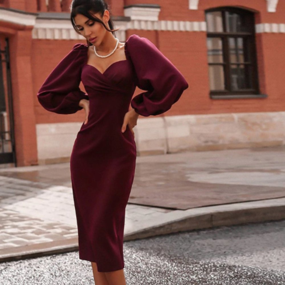 sexy dress V Neck off shoulder bodycon dress women